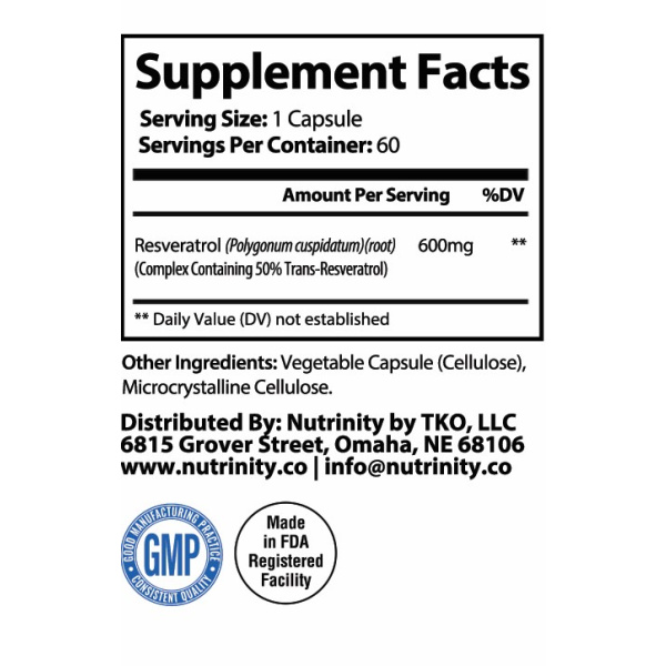 Resveratrol - 50% 600 mg - Image 2
